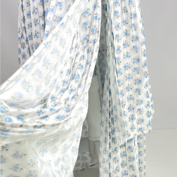 LOVESHACKFANCY Anzie powder blue maxi cottagecore dress - Picture 12 of 14